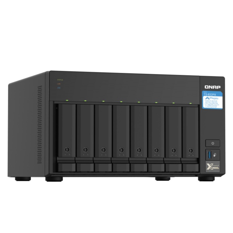 NAS ohišje QNAP TS-832PX-4G za 8 diskov 4GB ram 2x 10Gb SFP+ 2x 2.5Gb mreža QNAP NAS ohišje QNAP TS-832PX-4G za 8 diskov 4GB ram 2x 10Gb SFP+ 2x 2.5Gb mreža