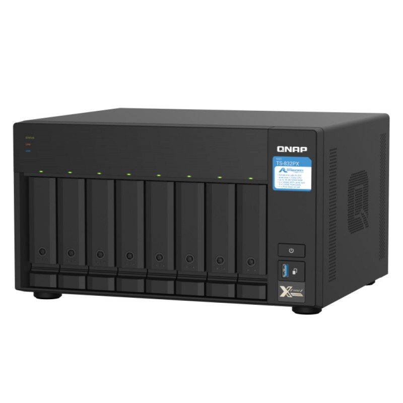 NAS ohišje QNAP TS-832PX-4G za 8 diskov 4GB ram 2x 10Gb SFP+ 2x 2.5Gb mreža QNAP NAS ohišje QNAP TS-832PX-4G za 8 diskov 4GB ram 2x 10Gb SFP+ 2x 2.5Gb mreža