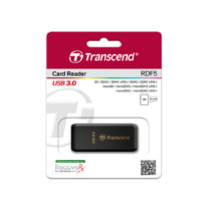 Zunanji čitalec kartic Transcend USB 3.1 za SD microSD črn (TS-RDF5K) Zunanji čitalec kartic Transcend USB 3.1 za SD microSD črn (TS-RDF5K)
