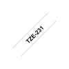 Trak BROTHER TZE-231 black on white 12mm