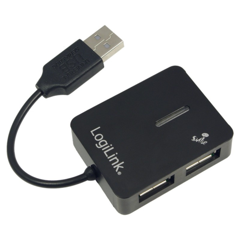 HUB USB 2.0 4portni LogiLink SMILE črn LOGILINK HUB USB 2.0 4portni LogiLink SMILE črn
