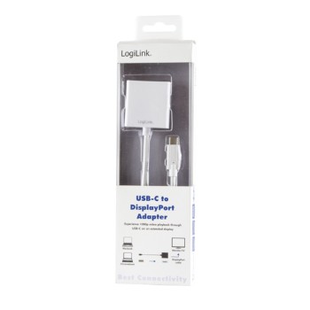 Adapter USB-C => DisplayPort 1.2 Logilink (UA0246A) Adapter USB-C => DisplayPort 1.2 Logilink (UA0246A)