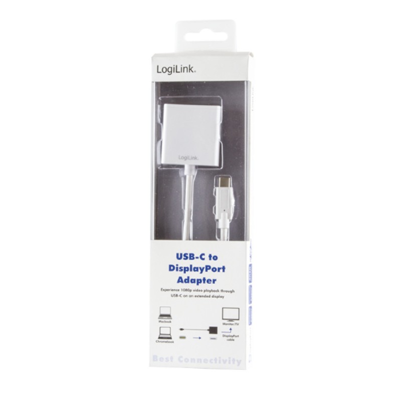 Adapter USB-C => DisplayPort 1.2 Logilink (UA0246A) LOGILINK Adapter USB-C => DisplayPort 1.2 Logilink (UA0246A)