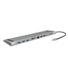 Priklopna postaja USB-C => 3x USB 3.0 tip A USB-C PD 100W 2x HDMI VGA RJ45 11 izhodov srebrn LogiLink (UA0373) LOGILINK Priklopna postaja USB-C => 3x USB 3.0 tip A USB-C PD 100W 2x HDMI VGA RJ45 11 izhodov srebrn LogiLink (UA0373)