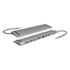 Priklopna postaja USB-C => 3x USB 3.0 tip A USB-C PD 100W 2x HDMI VGA RJ45 11 izhodov srebrn LogiLink (UA0373) LOGILINK Priklopna postaja USB-C => 3x USB 3.0 tip A USB-C PD 100W 2x HDMI VGA RJ45 11 izhodov srebrn LogiLink (UA0373)