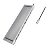Priklopna postaja USB-C => 3x USB 3.0 tip A USB-C PD 100W 2x HDMI VGA RJ45 11 izhodov srebrn LogiLink (UA0373) LOGILINK Priklopna postaja USB-C => 3x USB 3.0 tip A USB-C PD 100W 2x HDMI VGA RJ45 11 izhodov srebrn LogiLink (UA0373)