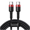 Kabel USB-C => USB-C tekstil ovoj 2,00m 20V/5A 100W PD2 Baseus Cafule črn/rdeč (CATKLF-AL91) Baseus Kabel USB-C => USB-C tekstil ovoj 2,00m 20V/5A 100W PD2 Baseus Cafule črn/rdeč (CATKLF-AL91)