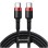 Kabel USB-C => USB-C tekstil ovoj 2,00m 20V/5A 100W PD2 Baseus Cafule črn/rdeč (CATKLF-AL91)