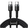 Kabel USB-C => USB-C tekstil ovoj 2,00m 20V/5A 100W PD2 Baseus Cafule črn/siv (CATKLF-ALG1) Baseus Kabel USB-C => USB-C tekstil ovoj 2,00m 20V/5A 100W PD2 Baseus Cafule črn/siv (CATKLF-ALG1)