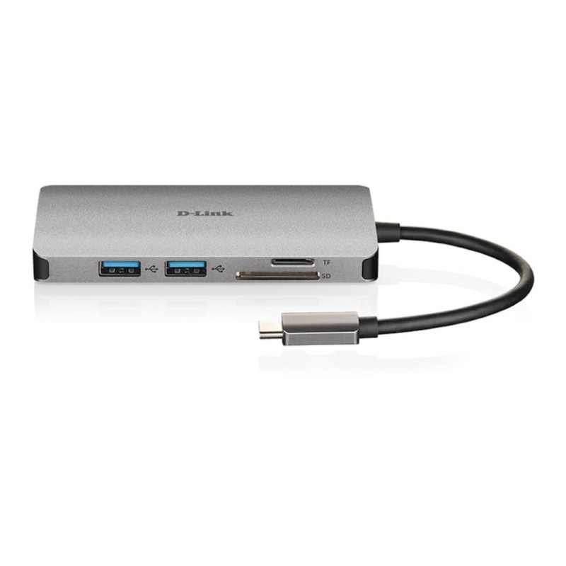 Priklopna postaja USB-C => D-LINK USB-C 8 v 1 HUB HDMI 4K USB 3.0 100W microSD/SD D-link Priklopna postaja USB-C => D-LINK USB-C 8 v 1 HUB HDMI 4K USB 3.0 100W microSD/SD