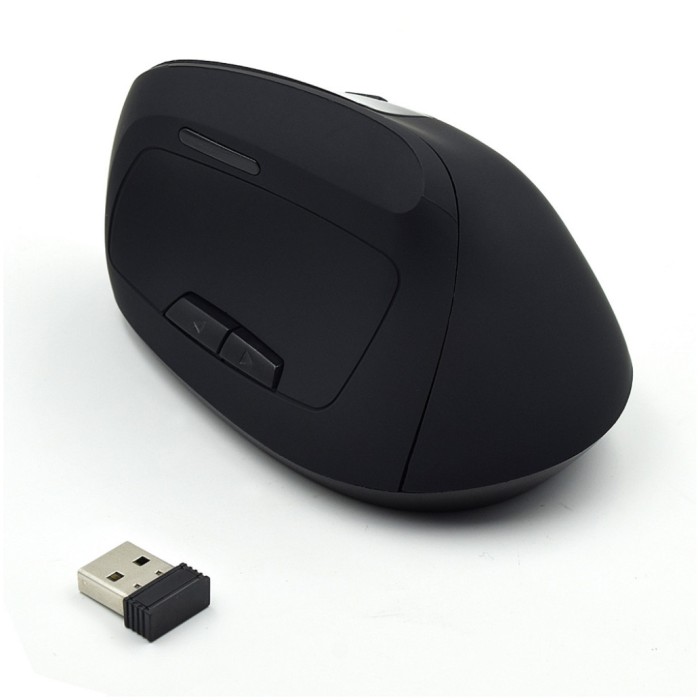 Miš Ewent brezžična optična Ergonomic Vertical 1600dpi črna (EW3158)
