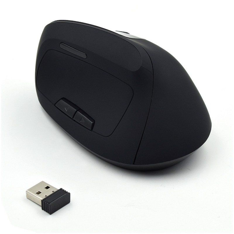 Miš Ewent brezžična optična Ergonomic Vertical 1600dpi črna (EW3158)