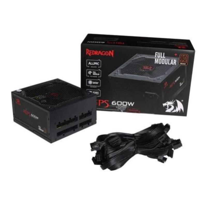 Napajalnik - 600W Redragon GC-PS003 80Plus Bronze (47679) - polno modularni Redragon Napajalnik - 600W Redragon GC-PS003 80Plus Bronze (47679) - polno modularni