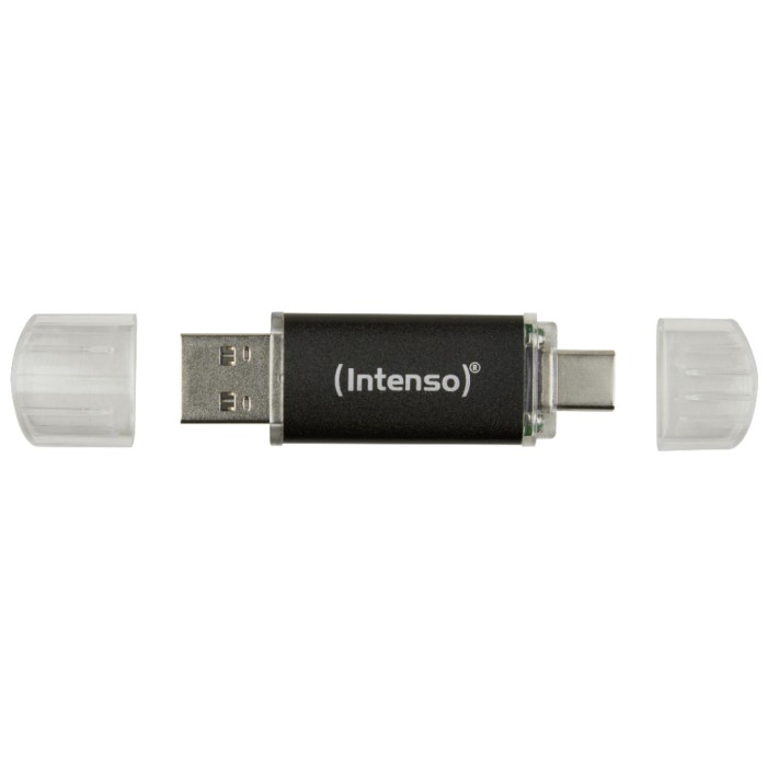 Spominski ključek 32GB USB 3.2/USB-C Intenso Twist Line 70MB/s plastičen s pokrovčkom črn (3539480)