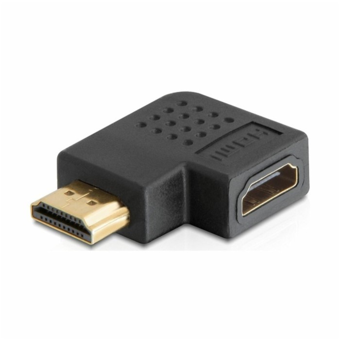 Adapter HDMI (m) => HDMI (ž) Delock 19-pin kotni desni