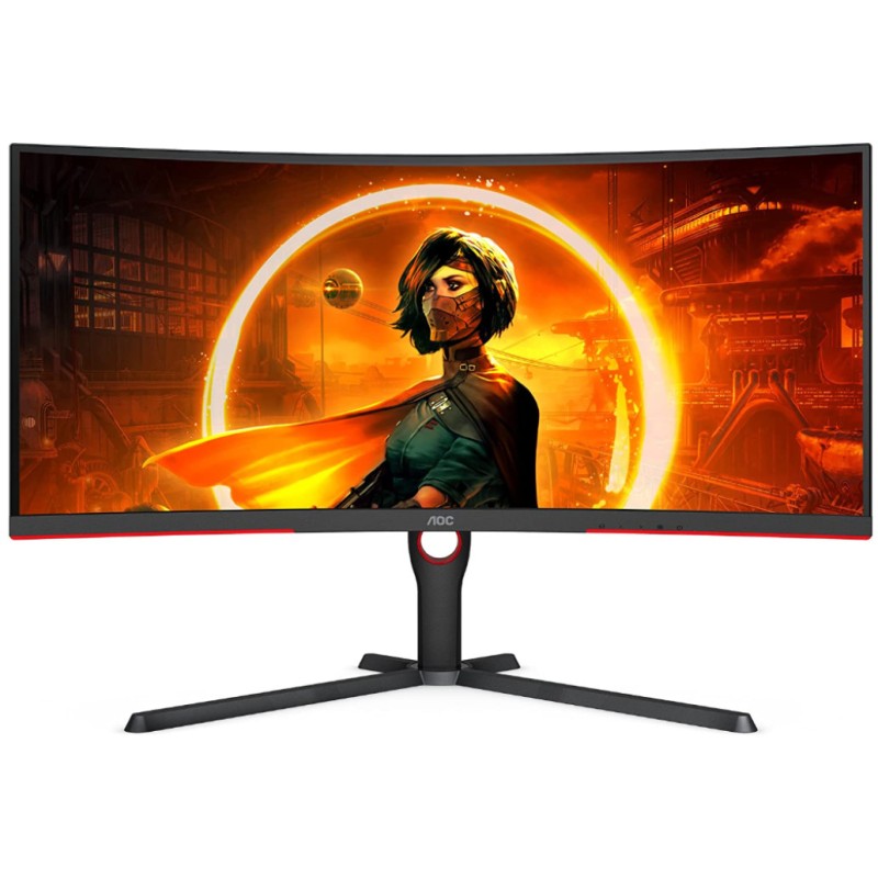 Monitor AOC 86,4 cm (34,0) CU34G3S/BK 3440x1440 Curved Gaming 165Hz VA 1ms 2xHDMI 2xDisplayPort 4xUSB3.2 HAS Zvočniki  sRGB119% FreeSync