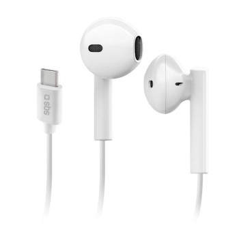 Slušalke žične ušesne USB-C stereo SBS z mikrofonom bele (TEEARTYCAPW)