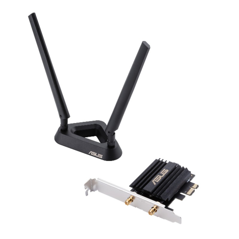 Brezžični mrežni adapter Asus PCE-AX58BT WiFi6 802.11ax AX3000 2976Mbit/s MU-MIMO 2x antena BT 5.0 (90IG0610-MO0R00) ASUS Brezžični mrežni adapter Asus PCE-AX58BT WiFi6 802.11ax AX3000 2976Mbit/s MU-MIMO 2x antena BT 5.0 (90IG0610-MO0R00)