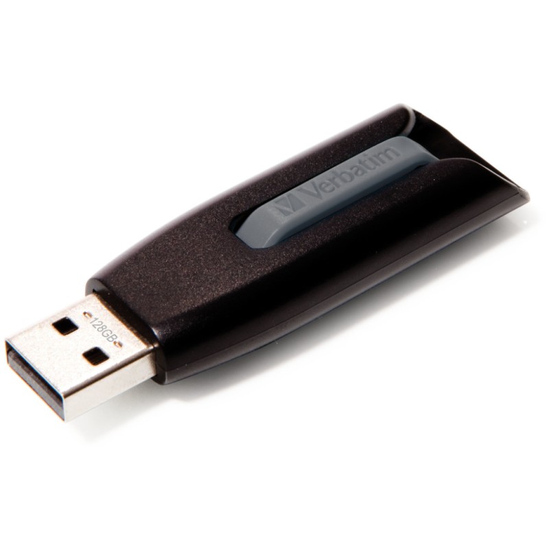 Spominski ključek 128GB USB 3.2 Verbatim StorenGo V3 80MB/s 25MB/s plastičen izvlečni črn (49189)