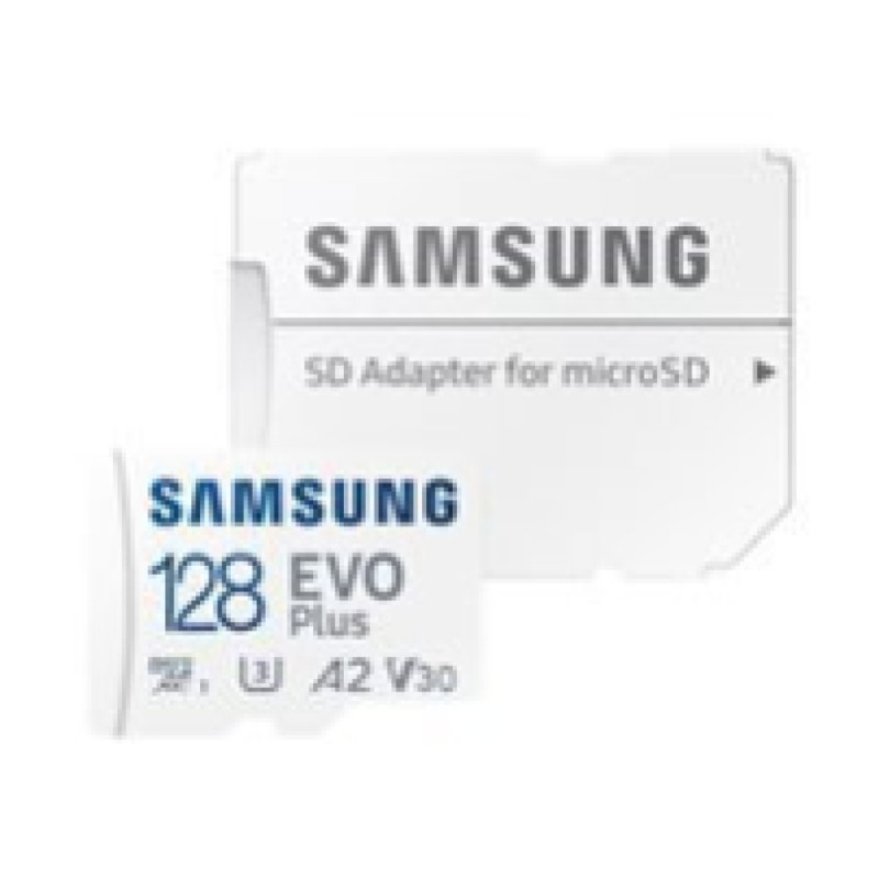 Spominska kartica SDXC-Micro 128GB Samsung Evo Plus 130MB/s/U3 V30 UHS-I +adapter (MB-MC128KA/EU) SAMSUNG Spominska kartica SDXC-Micro 128GB Samsung Evo Plus 130MB/s/U3 V30 UHS-I +adapter (MB-MC128KA/EU)