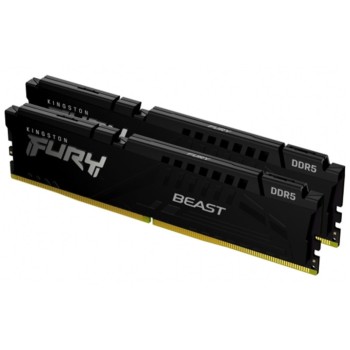 DDR5 32GB 5200MHz CL40 KIT (2x16GB) Kingston Fury Beast XMP2.0 1,35V Fury črna (KF552C40BBK2-32)