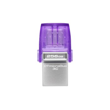 Spominski ključek 256GB USB 3.2/USB-C Kingston DT microDuo3G3 200MB/s - plastičen//vijolična (DTDUO3CG3/256GB) Spominski ključek 256GB USB 3.2/USB-C Kingston DT microDuo3G3 200MB/s - plastičen//vijolična (DTDUO3CG3/256GB)