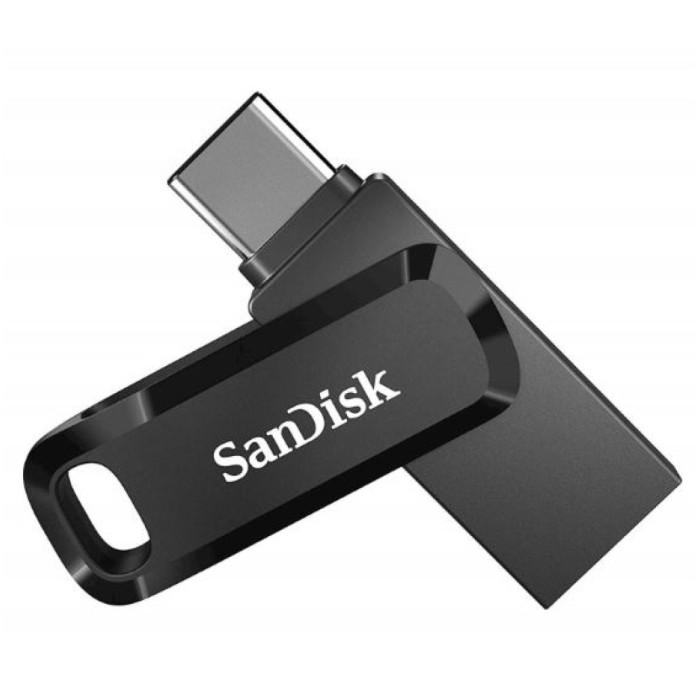 Spominski ključek 32GB USB 3.2/USB-C USB-C Sandisk Ultra Dual Go 150MB/s plastičen vrtljiv črn (SDDDC3-032G-G46)