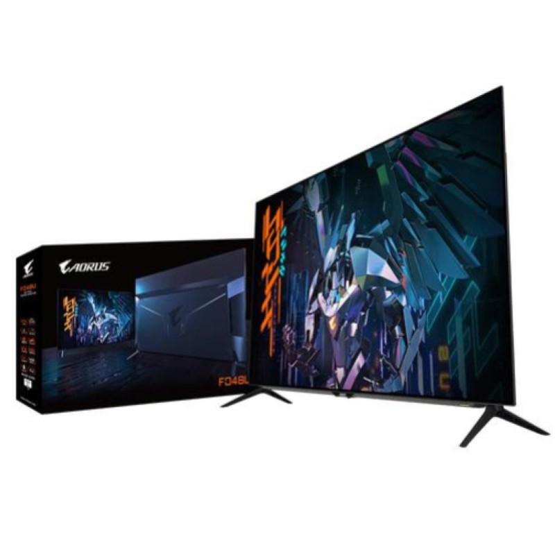 Monitor GigaByte 120,6 cm (47,5) FO48U 3840x2160 Gaming 120Hz OLED 1ms 2xHDMI DisplayPort USB-C 2xUSB3.0 Zvočniki  sRGB130% FreeSync Premium HDR10