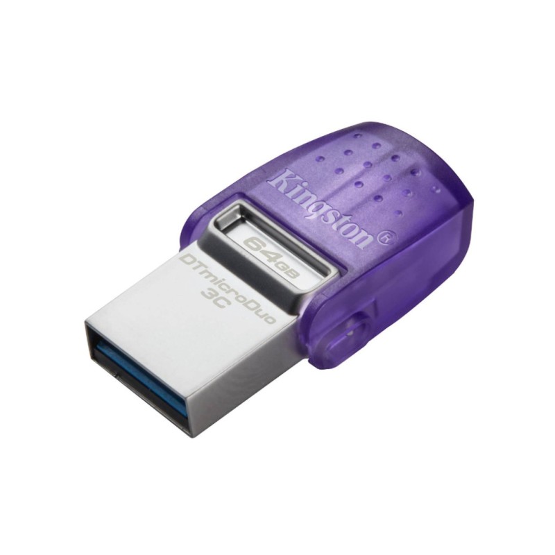 Spominski ključek 64GB USB 3.2/microUSB Kingston DT microDuo3G3 200MB/s plastičen microduo s pokrovčkom moder (DTDUO3CG3/64GB) KINGSTON Spominski ključek 64GB USB 3.2/microUSB Kingston DT microDuo3G3 200MB/s plastičen microduo s pokrovčkom moder (DTDUO3CG3/64GB)