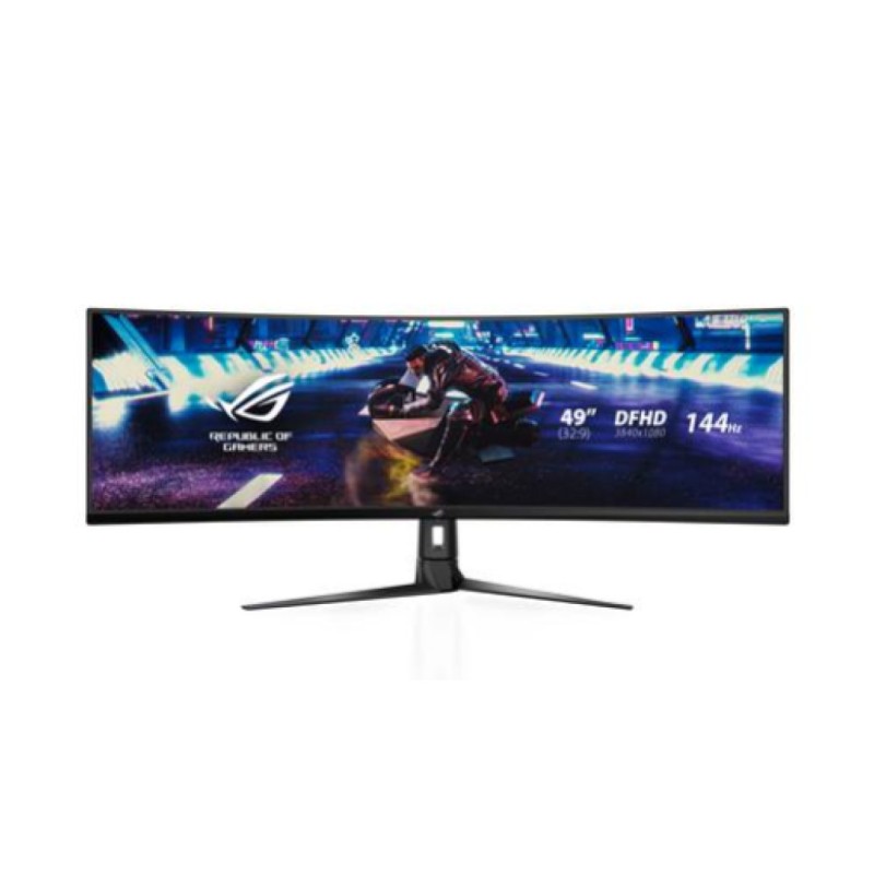 Monitor Asus 124,5 cm (49,0) XG49VQ 3840x1080 Curved Gaming 144Hz VA 4ms 2xHDMI DisplayPort 2xUSB3.2 HAS Zvočniki 2x5W sRGB125% FreeSync Premium PRO BT HDR400 Strix ASUS Monitor Asus 124,5 cm (49,0) XG49VQ 3840x1080 Curved Gaming 144Hz VA 4ms 2xHDMI DisplayPort 2xUSB3.2 HAS Zvočniki 2x5W sRGB125% FreeSync Premium PRO BT HDR400 Strix