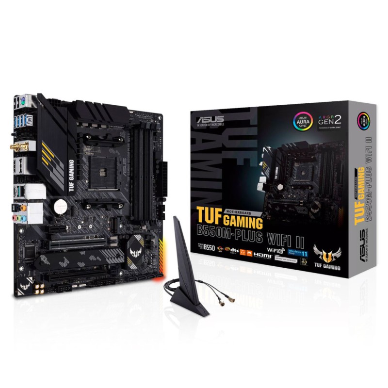 Osnovna plošča AM4 Asus TUF GAMING B550M-PLUS WIFI II microATX 1xHDMI 2.1 1xDisplayPort 1.4 ASUS Osnovna plošča AM4 Asus TUF GAMING B550M-PLUS WIFI II microATX 1xHDMI 2.1 1xDisplayPort 1.4