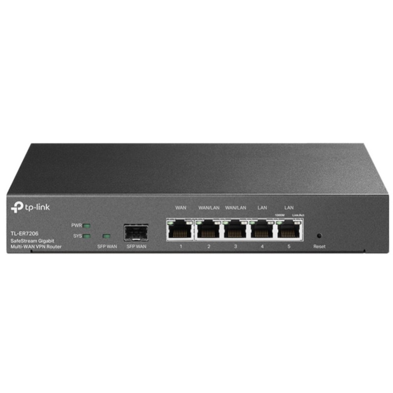 Usmerjevalnik TP-Link Safestream 10/100/1000 RJ45 1xSFP 1xWAN 2xLAN+WAN 3xLAN (TL-ER7206) TP-LINK Usmerjevalnik TP-Link Safestream 10/100/1000 RJ45 1xSFP 1xWAN 2xLAN+WAN 3xLAN (TL-ER7206)