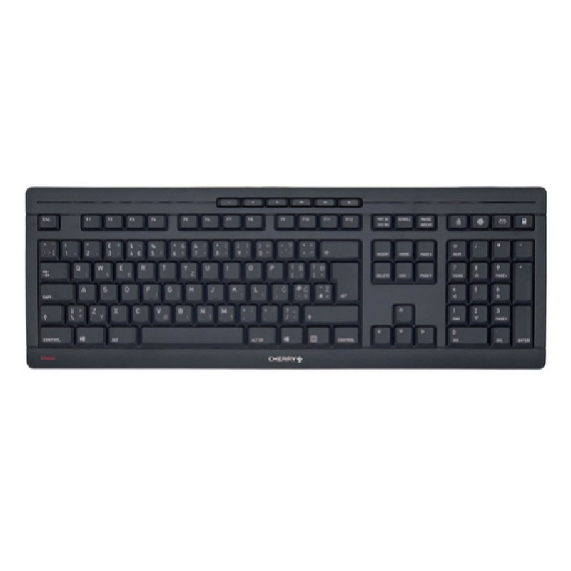 Tipkovnica brezžična Cherry Stream US international | SLO gravura črna (JK-8550GB-2) Cherry Tipkovnica brezžična Cherry Stream US international | SLO gravura črna (JK-8550GB-2)