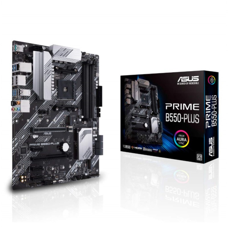Osnovna plošča AM4 Asus PRIME B550-PLUS ATX 1xHDMI 2.1 1xDisplayPort 1.2 ASUS Osnovna plošča AM4 Asus PRIME B550-PLUS ATX 1xHDMI 2.1 1xDisplayPort 1.2