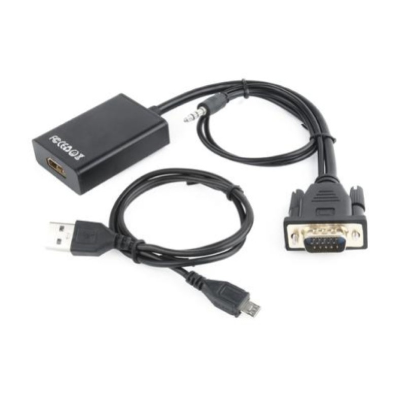Pretvornik VGA (m) => HDMI (ž) Video ter avdio pretvornik Gembird (A-VGA-HDMI-01) Gembird Pretvornik VGA (m) => HDMI (ž) Video ter avdio pretvornik Gembird (A-VGA-HDMI-01)