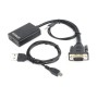 Pretvornik VGA (m) => HDMI (ž) Video ter avdio pretvornik Gembird (A-VGA-HDMI-01) Pretvornik VGA (m) => HDMI (ž) Video ter avdio pretvornik Gembird (A-VGA-HDMI-01)