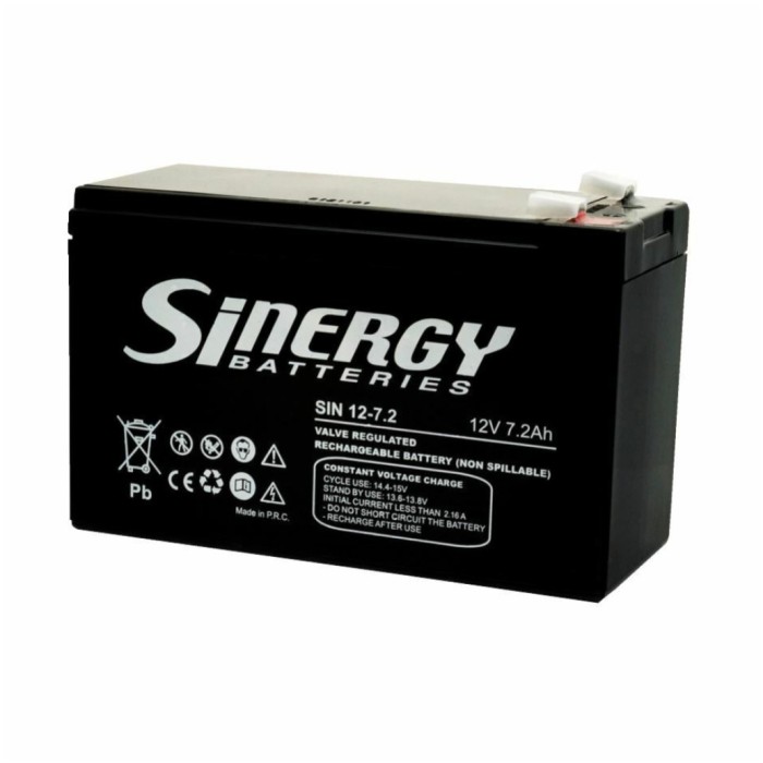UPS baterija Sinergy /12V 7,2Ah (BATSIN12-7,2) UPS baterija Sinergy /12V 7,2Ah (BATSIN12-7,2)