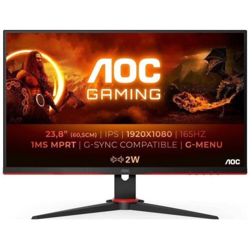 Monitor AOC 60,5 cm (23,8) 24G2SPAE 1920x1080 Gaming 165Hz IPS 1ms VGA 2xHDMI DisplayPort Zvočniki  AdaptiveSync