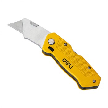 Pripomoček za servis - delovni nož Deli s trapeznim rezilom (EDL006Z)  Utility Knife Deli Tools EDL006Z (yellow) Pripomoček za servis - delovni nož Deli s trapeznim rezilom (EDL006Z)  Utility Knife Deli Tools EDL006Z (yellow)
