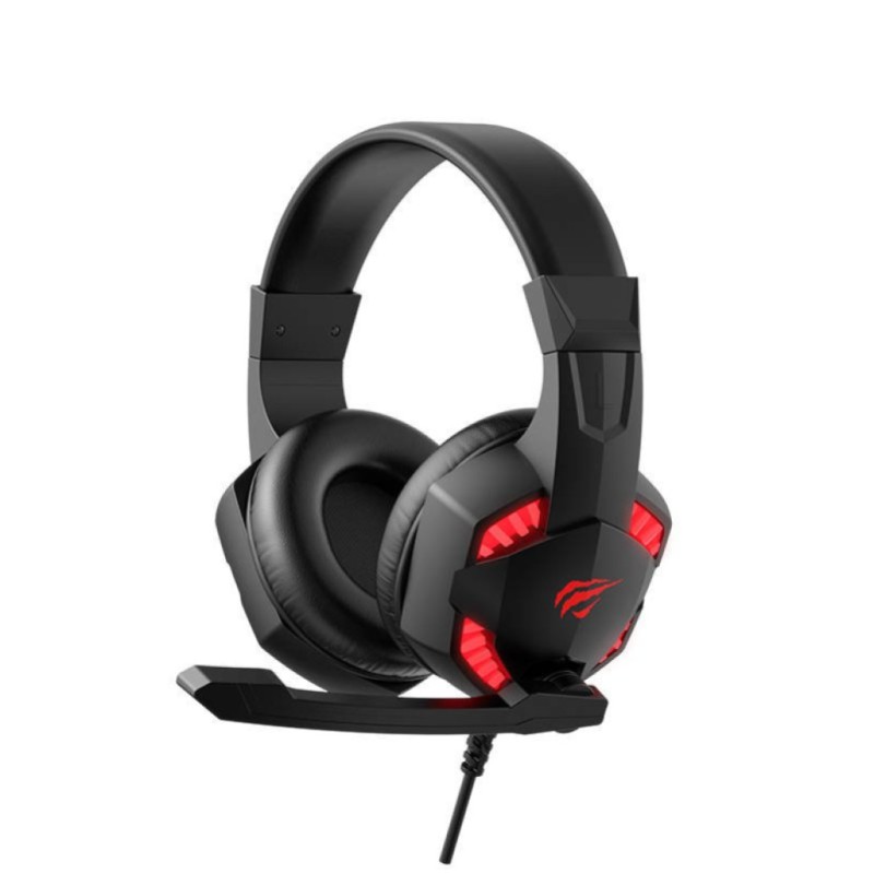 Slušalke žične naglavne 2x 3,5mm stereo Havit H2032d LED gaming z mikrofonom