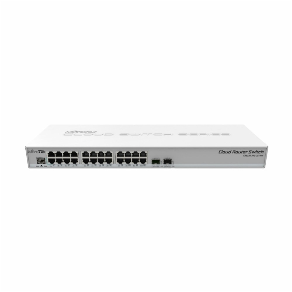 STIKALO 24-PORT 2xSFP Mikrotik Cloud 100/1000 Managed Rack (CRS326-24G-2S+RM) MIKROTIK STIKALO 24-PORT 2xSFP Mikrotik Cloud 100/1000 Managed Rack (CRS326-24G-2S+RM)