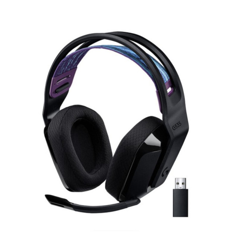 Slušalke brezžične Logitech naglavne z mikrofonom USB G535 črne LightSpeed (981-000972)