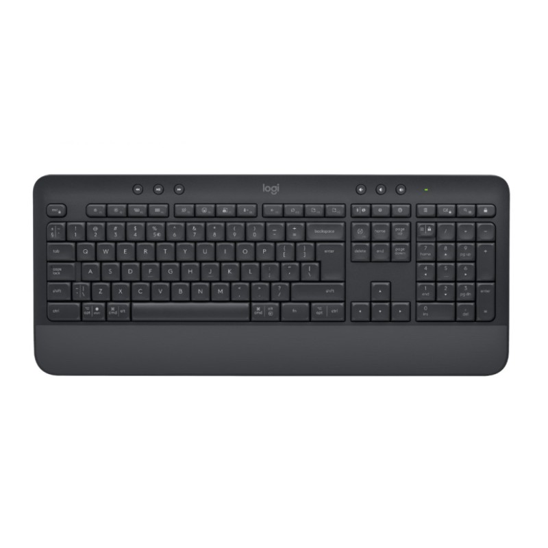 Tipkovnica brezžična + Bluetooth Logitech K650 Signature US international | SLO gravura grafitna (920-010945) LOGITECH Tipkovnica brezžična + Bluetooth Logitech K650 Signature US international | SLO gravura grafitna (920-010945)