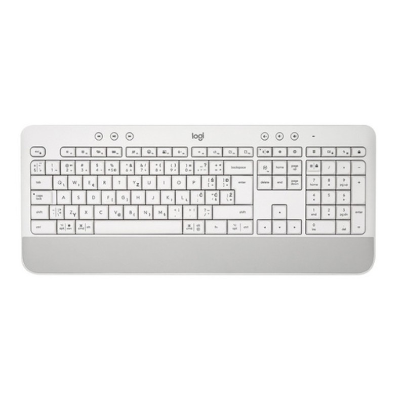Tipkovnica brezžična + Bluetooth Logitech K650 Signature US international | SLO gravura bela (920-010977) LOGITECH Tipkovnica brezžična + Bluetooth Logitech K650 Signature US international | SLO gravura bela (920-010977)
