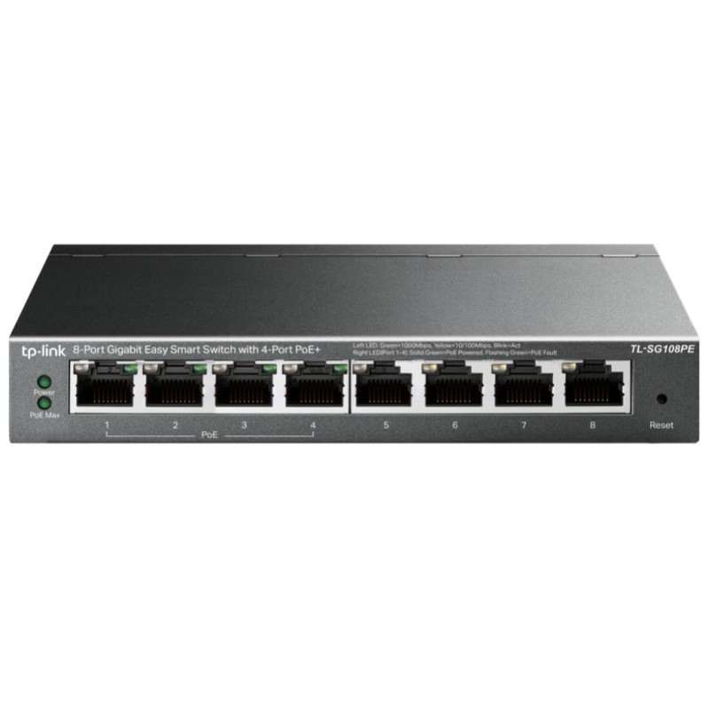 STIKALO 8-PORT TP-Link Easy Smart 100/1000 PoE Managed (TL-SG108PE) TP-LINK STIKALO 8-PORT TP-Link Easy Smart 100/1000 PoE Managed (TL-SG108PE)