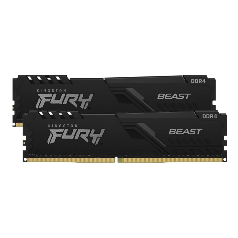 DDR4 32GB 3200MHz CL16 KIT (2x16GB) Kingston Fury Beast XMP2.0 1,35V Fury črna (KF432C16BBK2/32) KINGSTON DDR4 32GB 3200MHz CL16 KIT (2x16GB) Kingston Fury Beast XMP2.0 1,35V Fury črna (KF432C16BBK2/32)