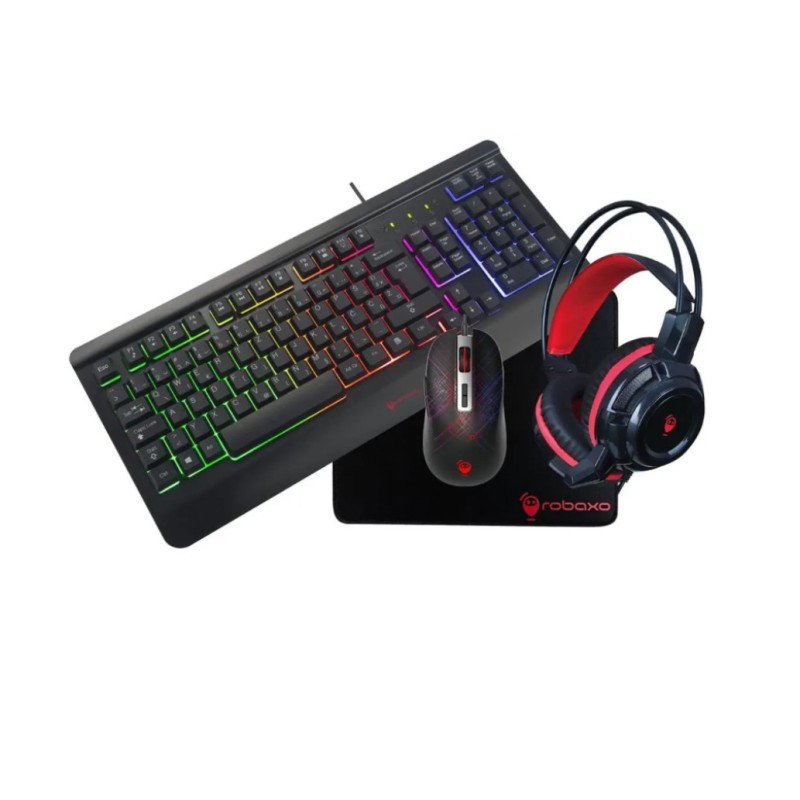 Komplet Robaxo EPIC Gaming GMC330 4in1 - tipkovnica ,miška, slušalke in podloga za miško (00002311) Robaxo Komplet Robaxo EPIC Gaming GMC330 4in1 - tipkovnica ,miška, slušalke in podloga za miško (00002311)