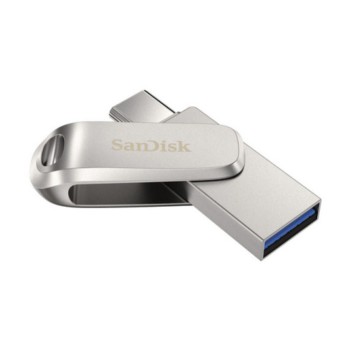 Spominski ključek 256GB USB-C Sandisk Ultra Dual Luxe 400MB/s kovinski vrtljiv srebrn (SDDDC4-256G-G46)