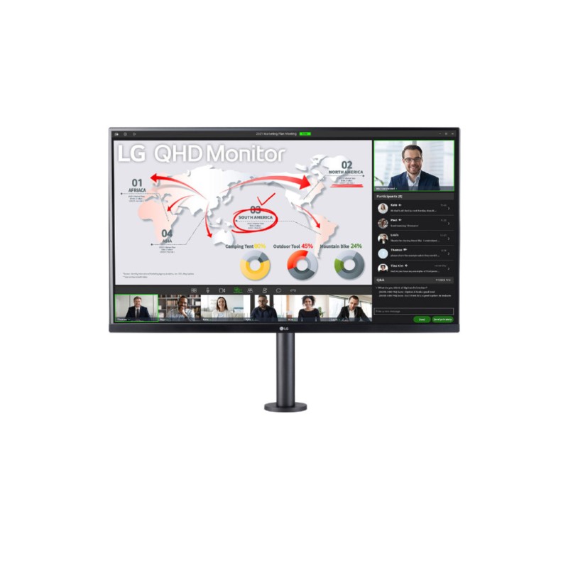 Monitor LG 80 cm (31,5) 32QP880N-B.AEU 2560x1440 75Hz IPS 5ms 2xHDMI DisplayPort USB-C 96W 2xUSB3.2 Pivot Zvočniki 2x5W  sRGB99% FreeSync KVM HDR10 črna LG Monitor LG 80 cm (31,5) 32QP880N-B.AEU 2560x1440 75Hz IPS 5ms 2xHDMI DisplayPort USB-C 96W 2xUSB3.2 Pivot Zvočniki 2x5W  sRGB99% FreeSync KVM HDR10 črna