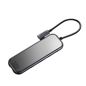 Priklopna postaja USB-C => 3x USB 3.0 tip A 1x USB-C PD 60W 1x HDMI 4K@30Hz 1x RJ45 Giga Baseus (CAHUB-DZ0G)